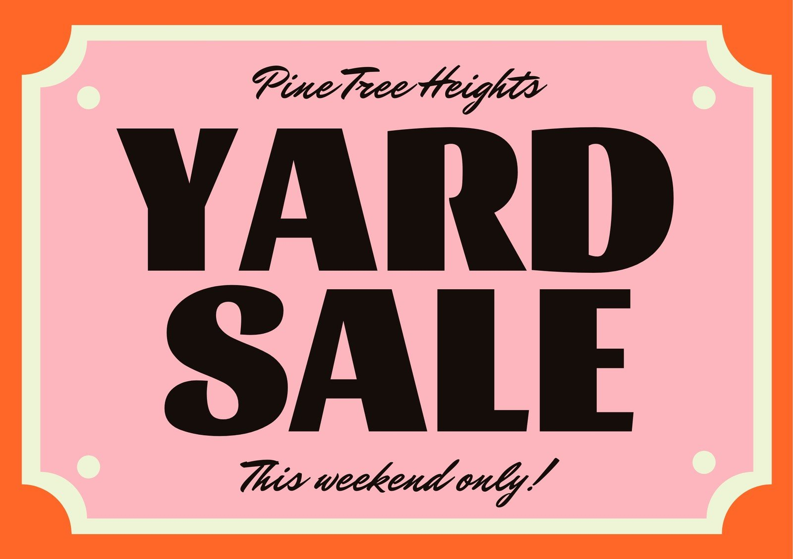 Free Printable, Customizable Yard Sale Sign Templates | Canva for Free Printable Yard Sale Signs