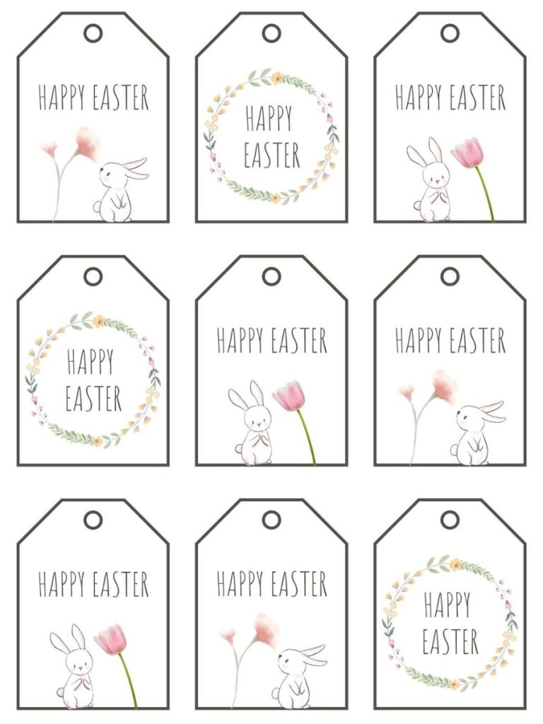 Free Printable Easter Gift Tag Designs For Every Bunny - For Hope within Happy Easter Tags Free Printable