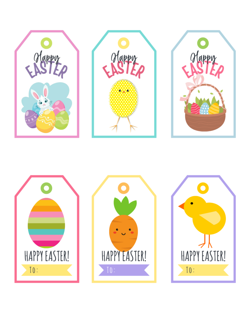 Free Printable Easter Gift Tags | Baking You Happier intended for Happy Easter Tags Free Printable