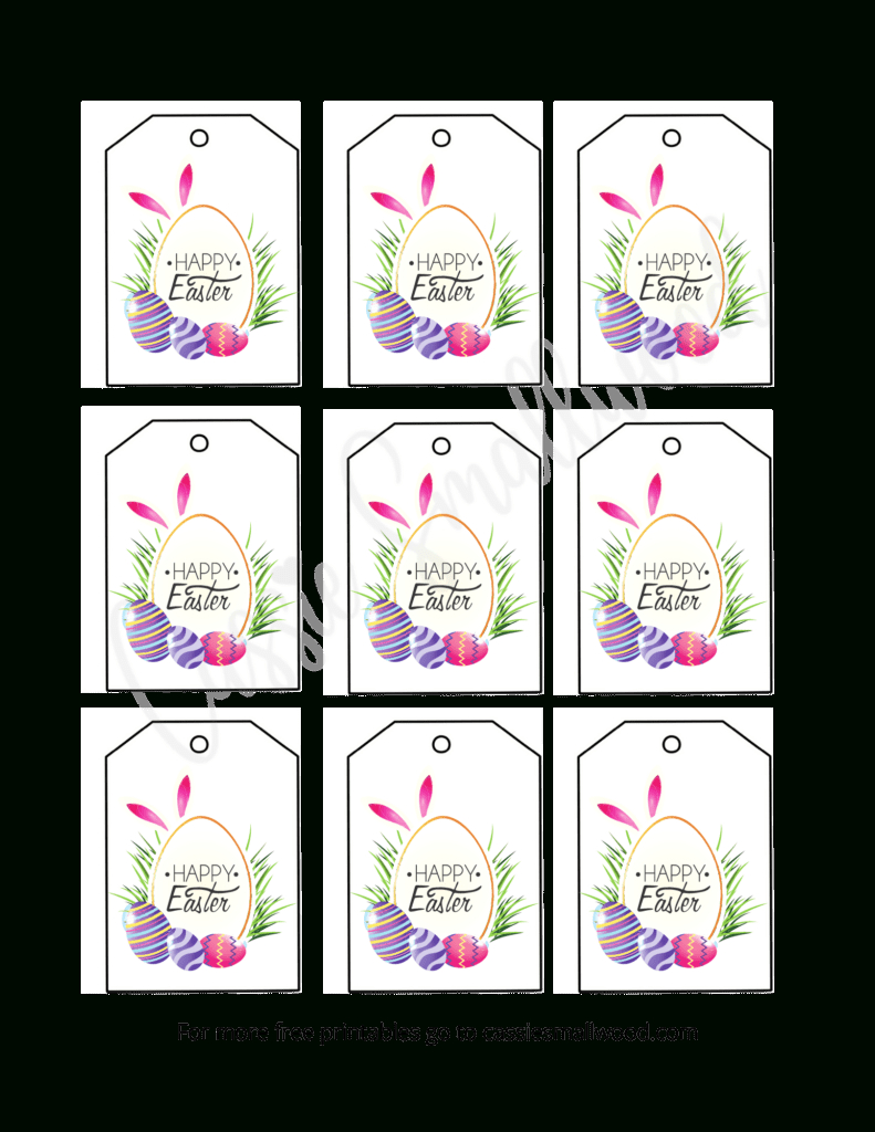 Free Printable Easter Tags {20 Unique Designs} - Cassie Smallwood throughout Happy Easter Tags Free Printable