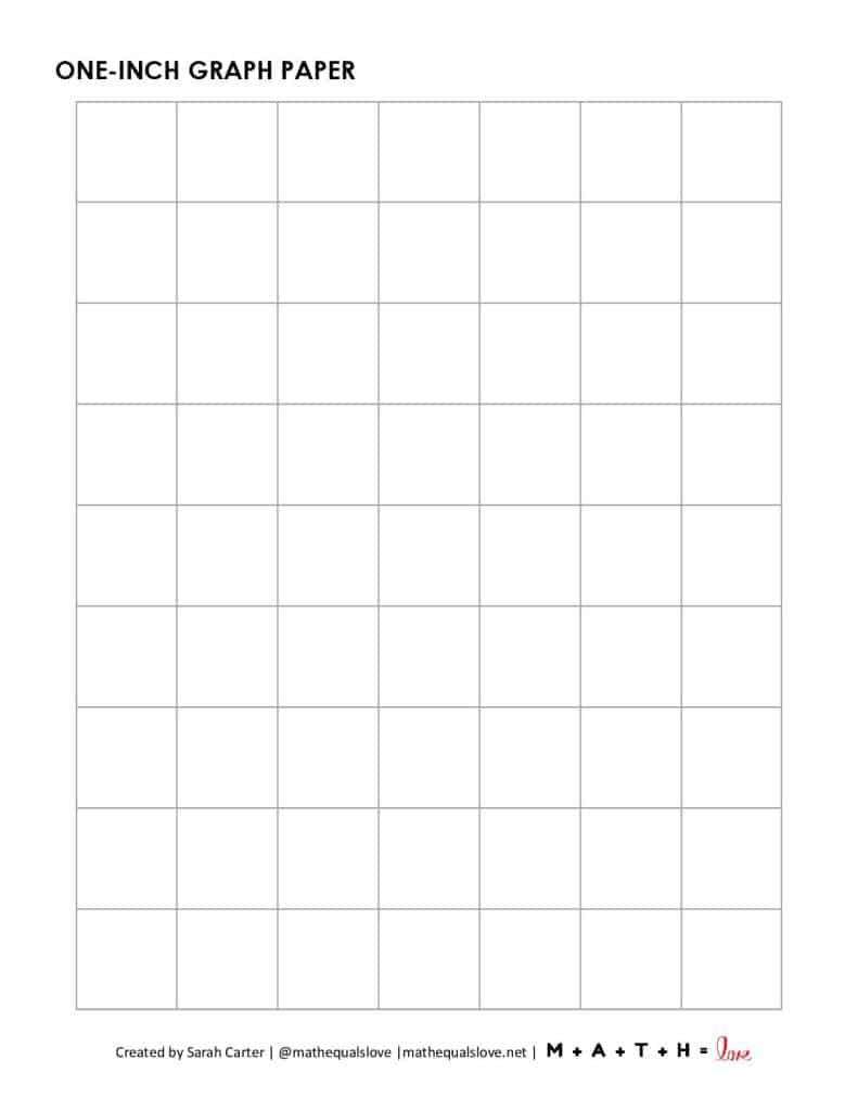 Free Printable Graph Paper (1 Inch Grid) Pdf Format intended for One Inch Grid Paper Printable
