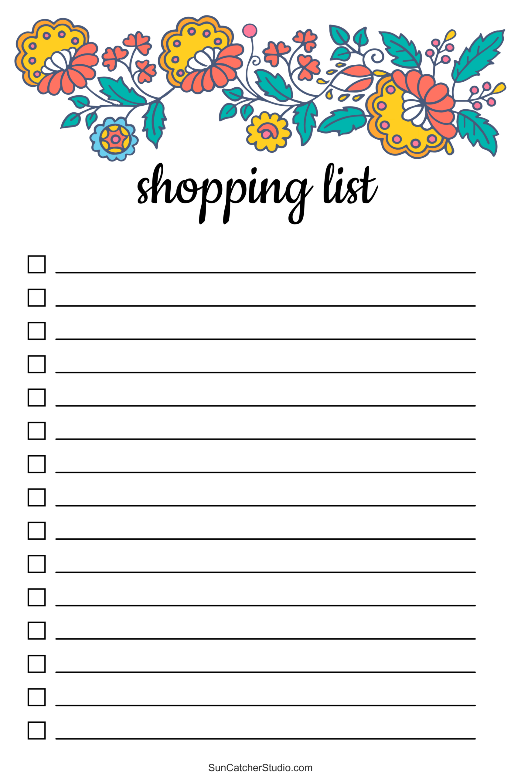 Free Printable Grocery List Templates (Pdf): Shopping Lists – Free with regard to Printable Blank Shopping List Template
