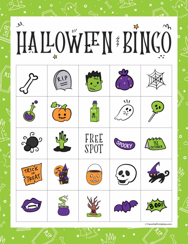 Free Printable Halloween Bingo Game - Favorite Printables with regard to Printable Bingo Cards For Halloween