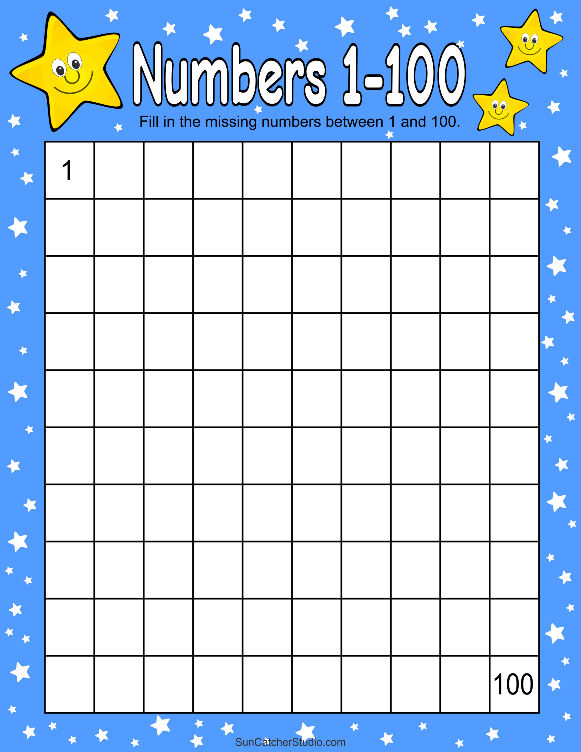 Free Printable Hundreds Charts (Numbers 1 To 100) – Diy Projects regarding Numbers 1 To 100 Printable Worksheets