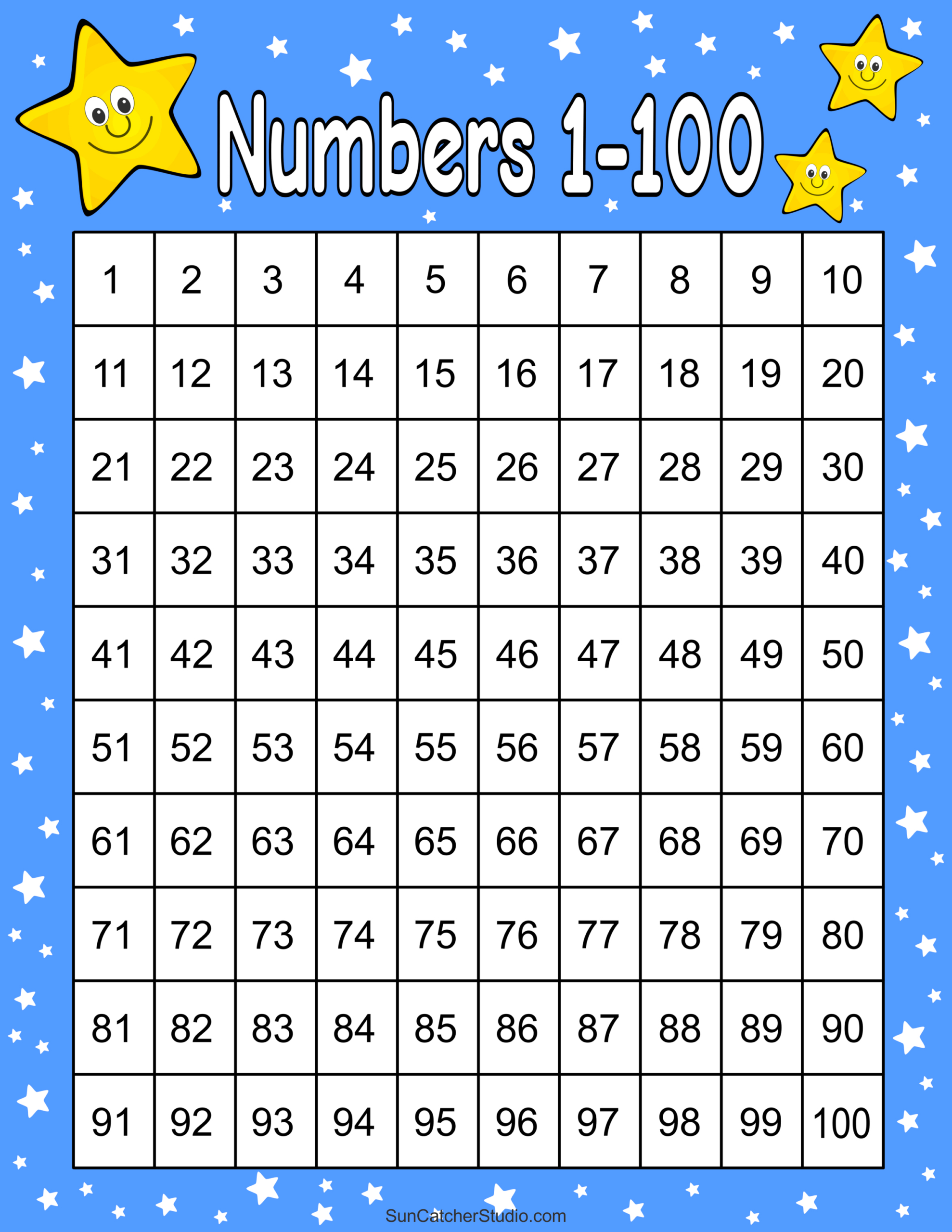 Free Printable Hundreds Charts (Numbers 1 To 100) – Free with regard to Number Sheet 1-100 Printable