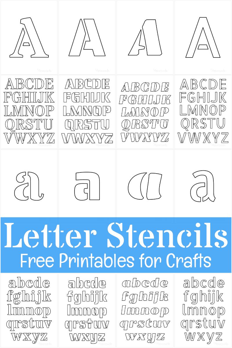 Free Printable Letter Stencils For Crafts for Free Printable Letter Stencils Large