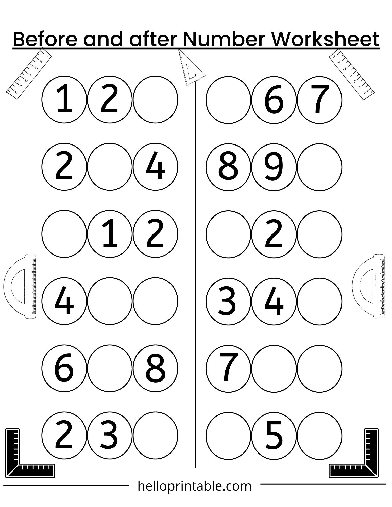 Free Printable Math Worksheets For Prek | Printable Worksheets for Free Kindergarten Math Worksheets Printable