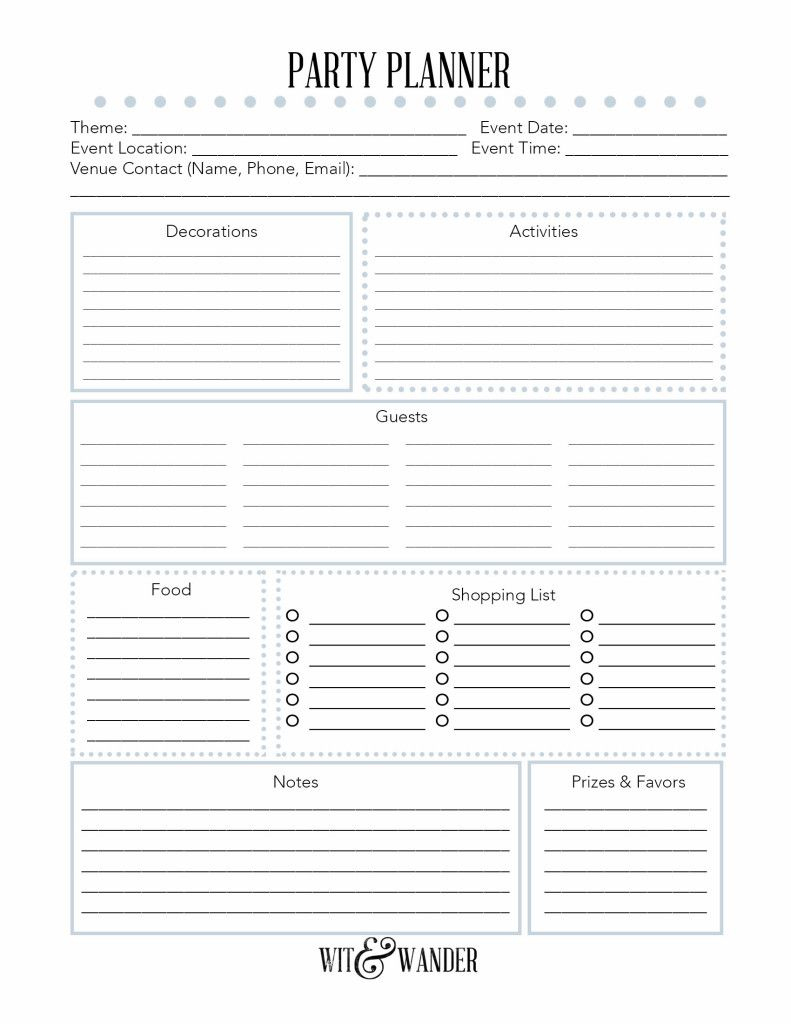 Free Printable} Party Planner - Our Handcrafted Life regarding Pdf Free Printable Party Planning Worksheet