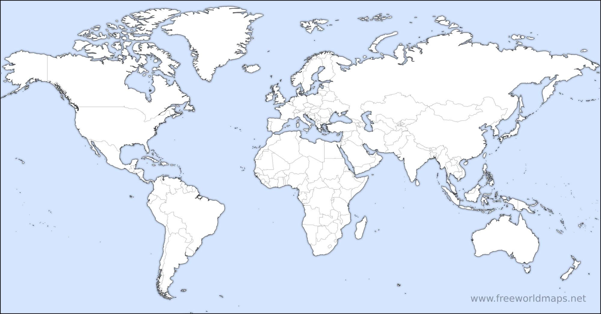 Free Printable World Maps within Printable Map of World Countries