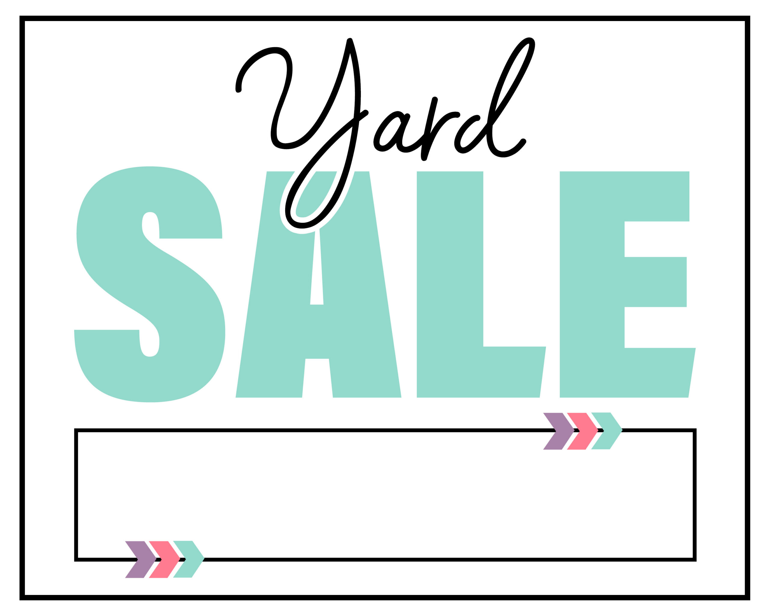 Free Printable Yard Sale Sign Collection - The Cottage Market in Free Printable Yard Sale Signs