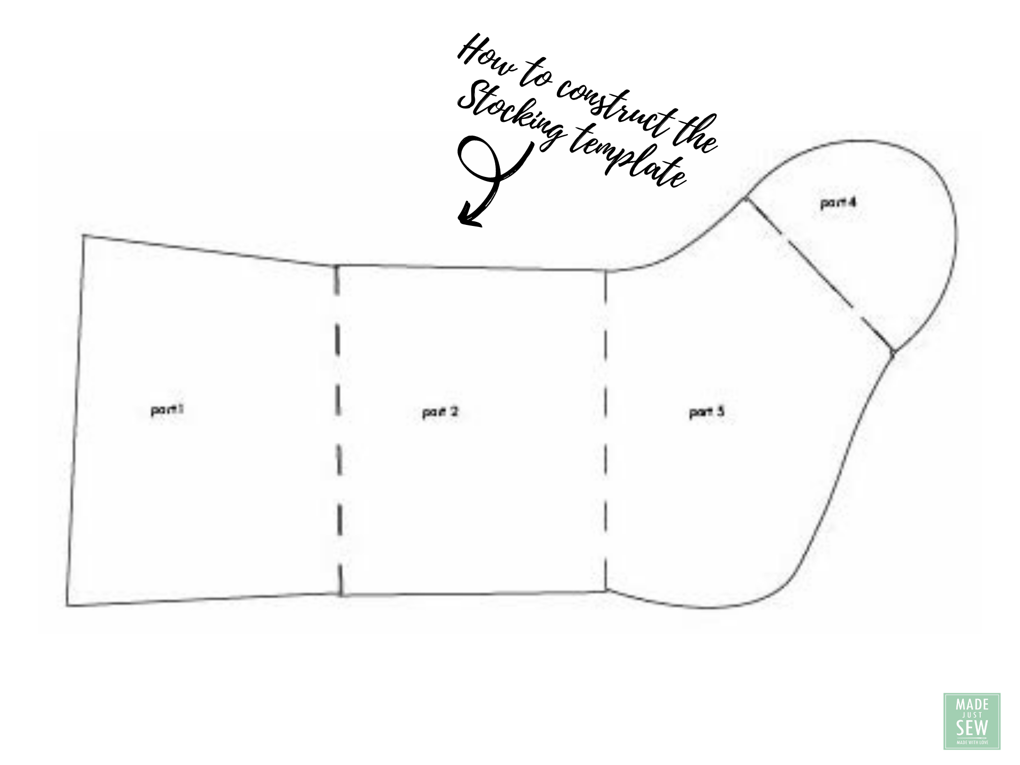 Free Quilted Christmas Stocking Pattern! — Made Just Sew throughout Pattern Christmas Stocking Free Printable