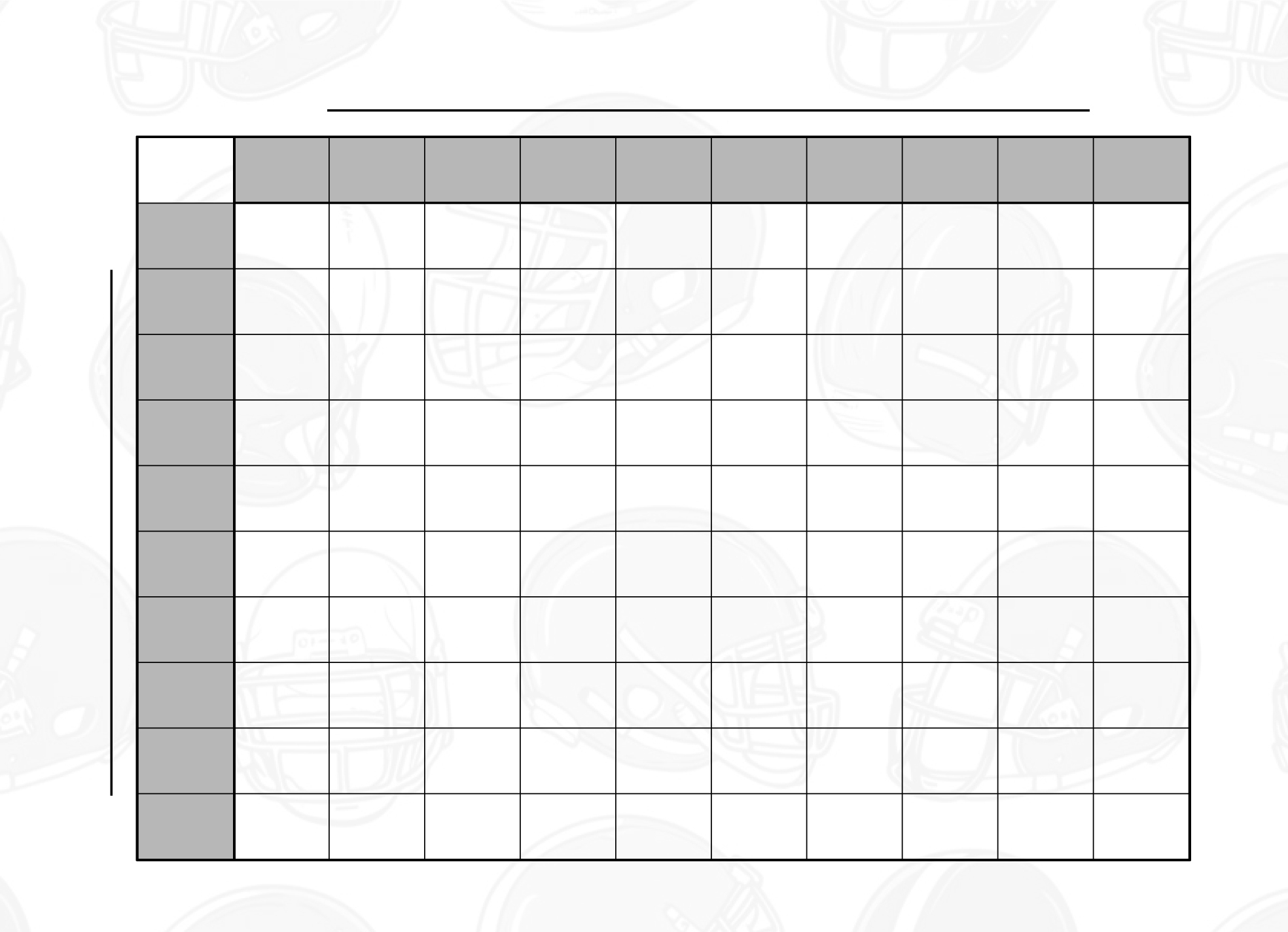 Free Super Bowl Squares Google Docs Templates - Gdoc.io pertaining to Template Blank Free Printable Football Squares 100