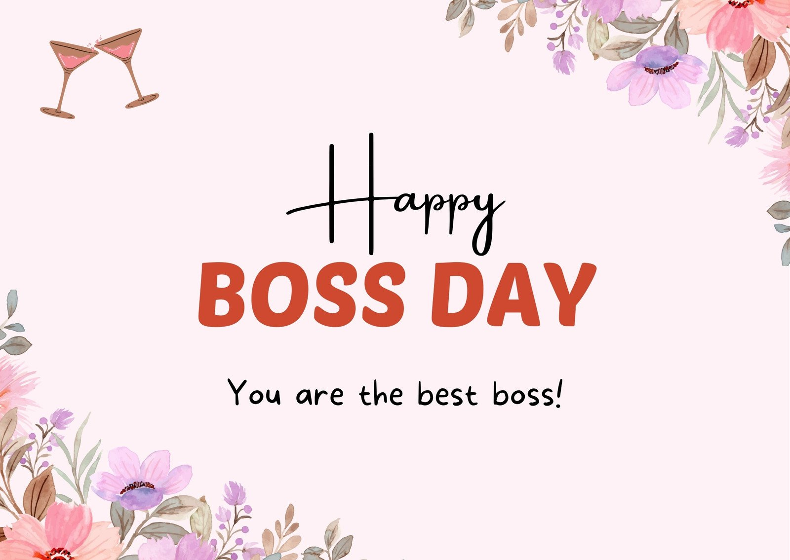 Free To Customize And Print Boss Day Card Templates | Canva with Printable Happy Boss's Day