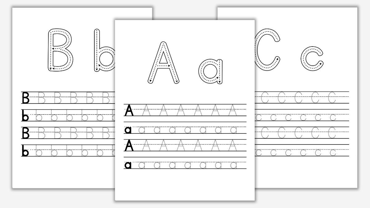 Free Uppercase & Lowercase Letter Worksheets - The Craft-At-Home with regard to Alphabet Printables Upper And Lowercase