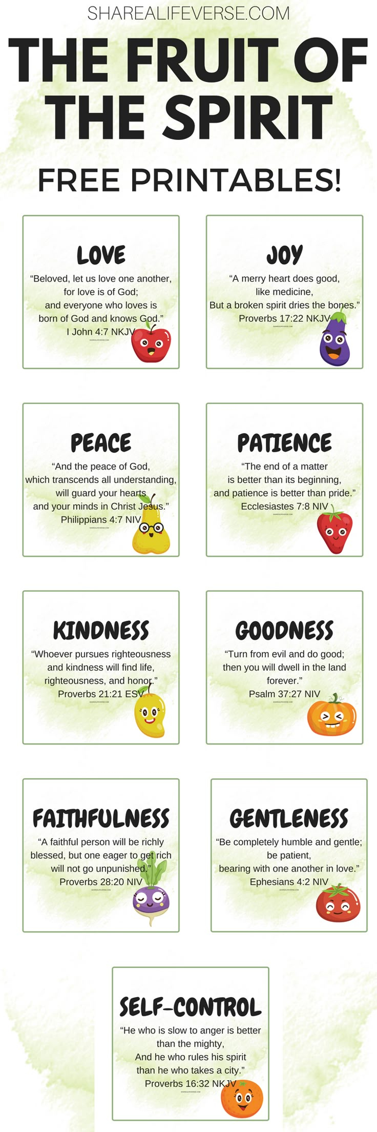 Fruit Of The Spirit Free Printable For Kids And Adults! - Cute pertaining to Fruit of the Spirit Printables For Adults