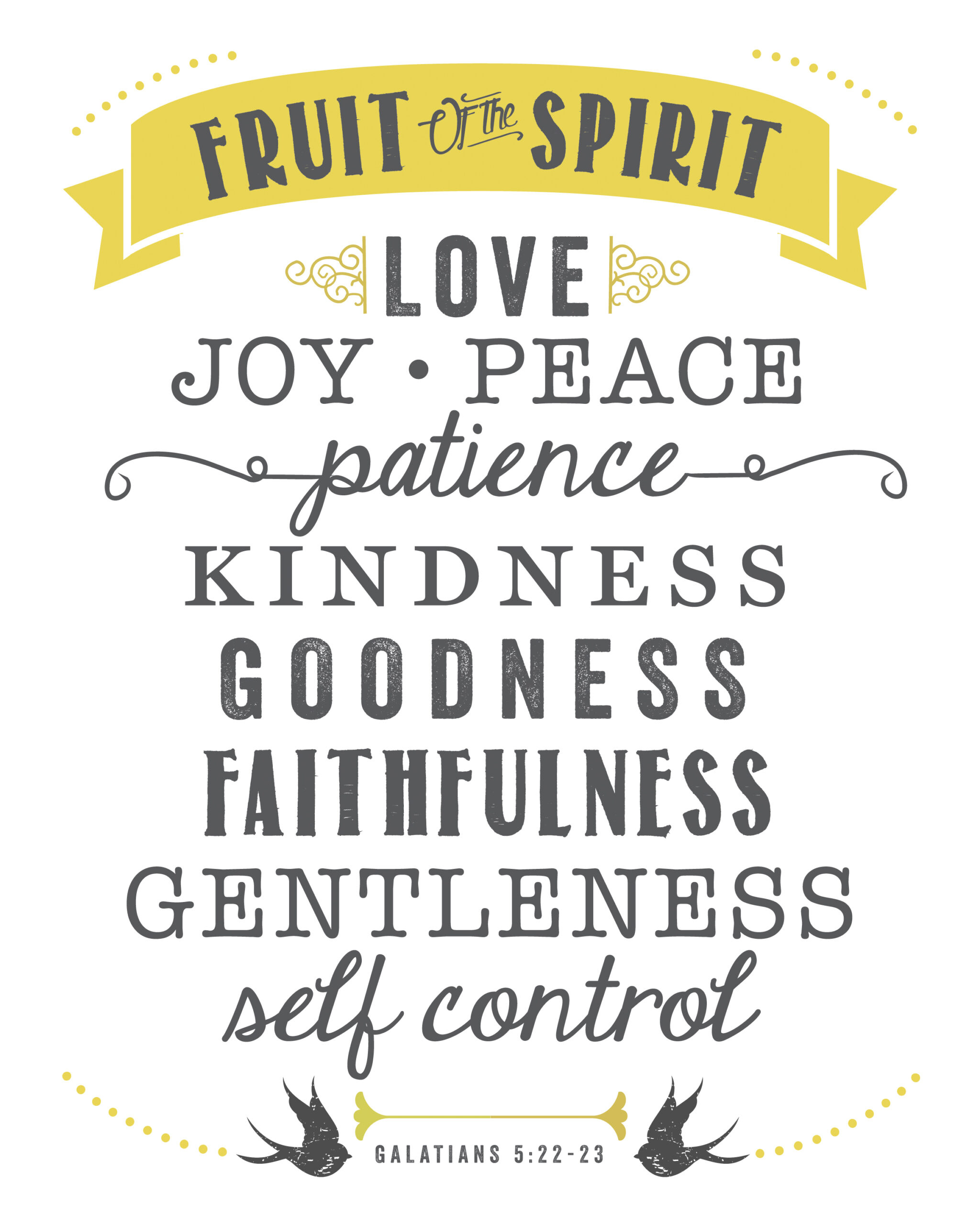 Fruit Of The Spirit Print - Sincerely, Sara D. | Home Decor & Diy in Fruit Of The Spirit Printables For Adults