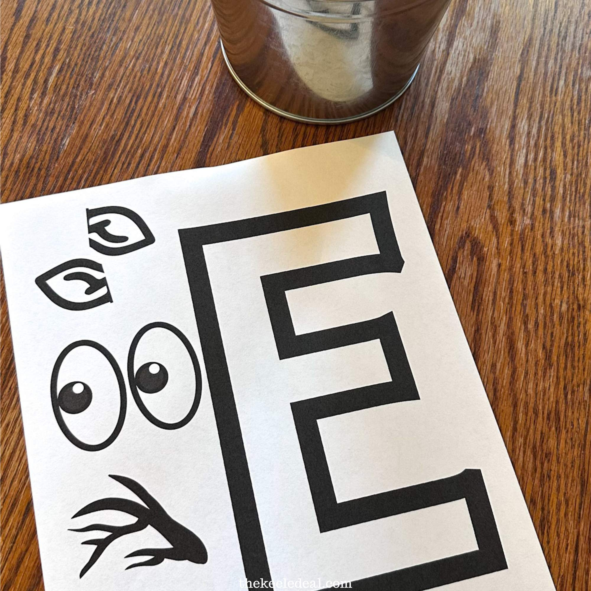 Fun And Easy Letter E Is For Elk Craft (Free Printable) - The within Brown E'S Printable Free