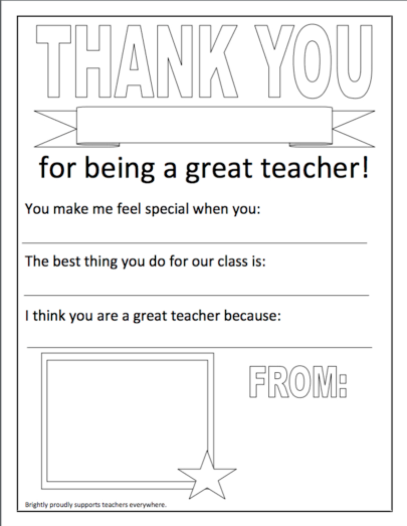 Fun And Easy Printables For Teacher Appreciation Week | Brightly in Teacher Appreciation Week Printable Cards