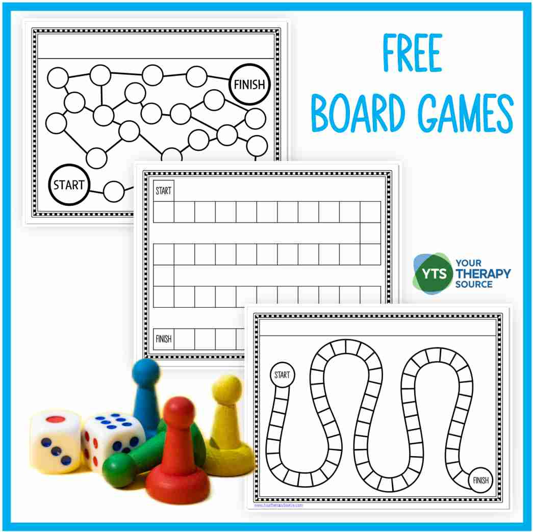 Game Board Printable - Free - Your Therapy Source with regard to Printable Board Games For Kids