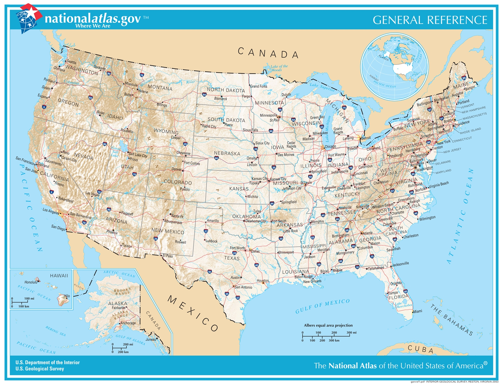 General Reference Printable Map | U.s. Geological Survey pertaining to Printable Us Map With Regions