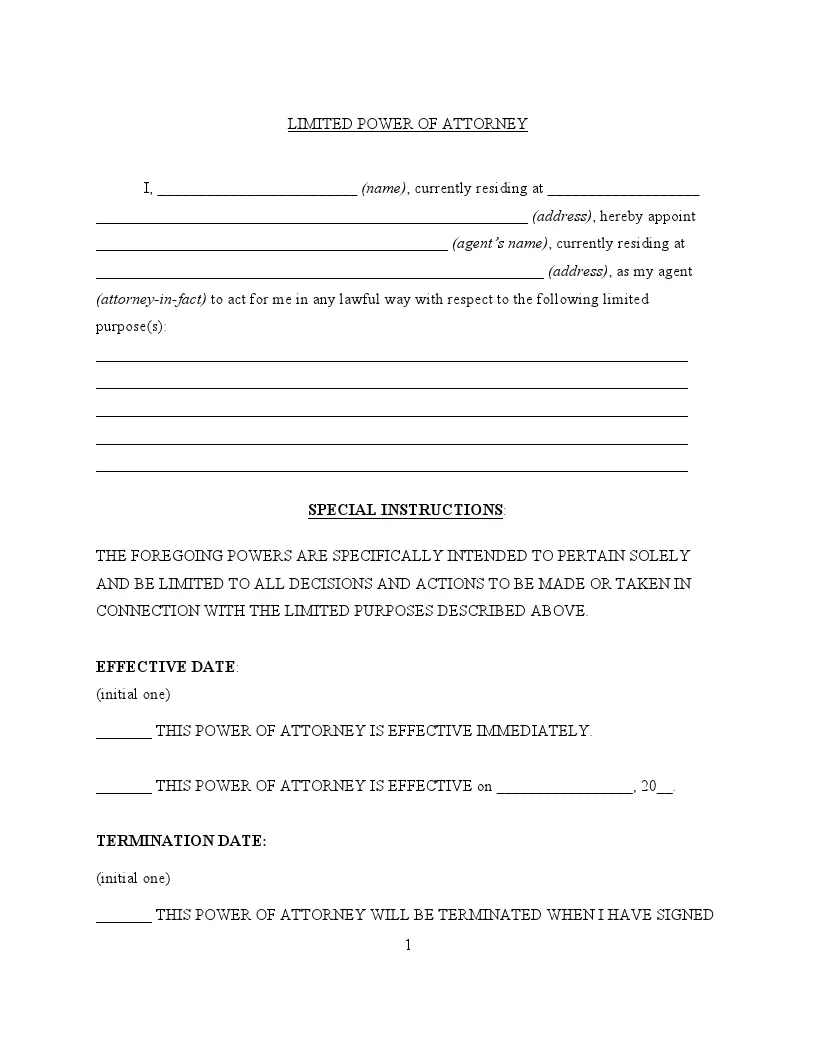 Get Free Power Of Attorney Forms | Fillable Poa Templates with regard to Printable Power Of Attorney Forms