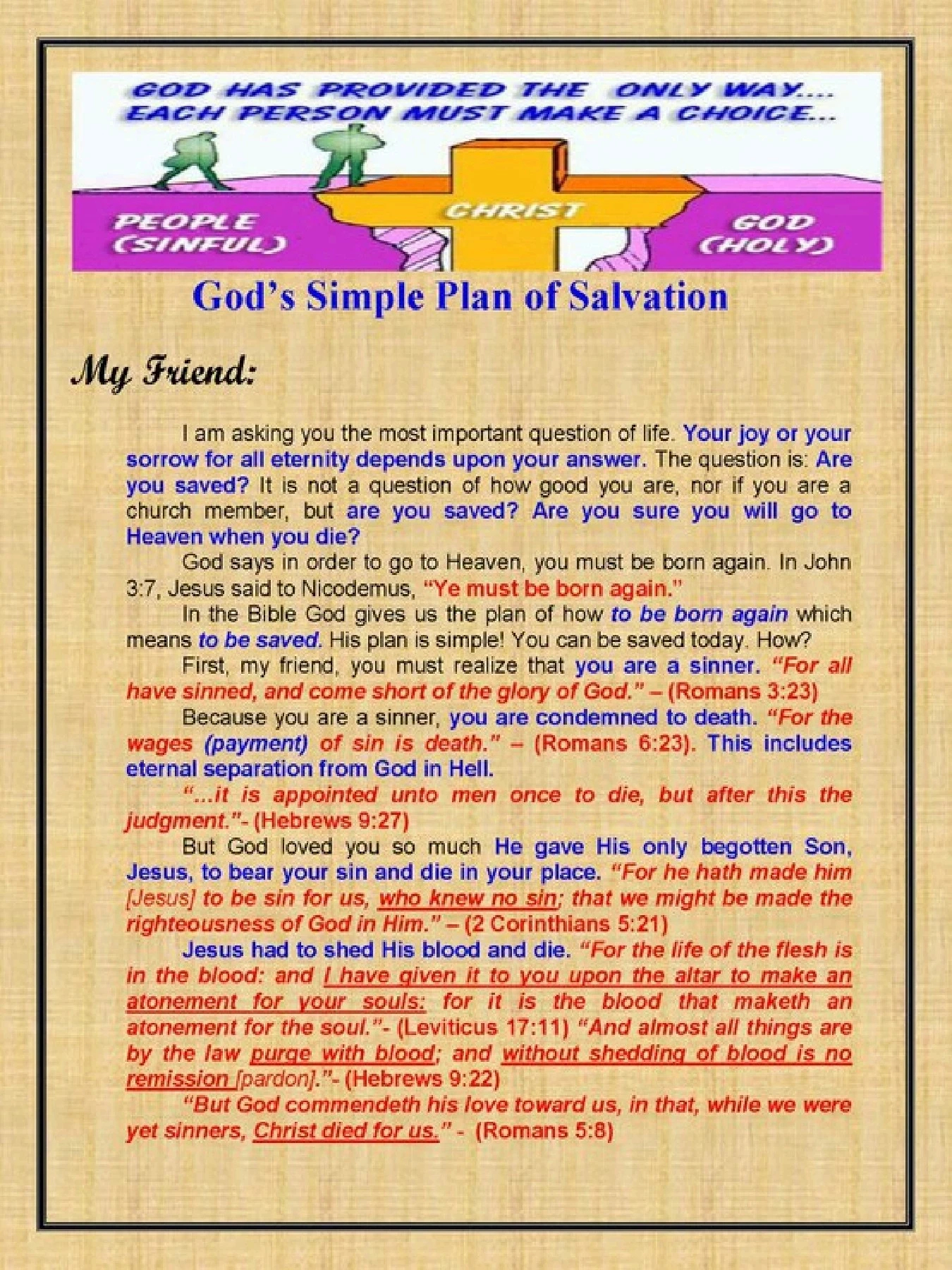 God'S Simple Plan Of Salvation Pages 1-4 - Flip Pdf Download for Simple Plan of Salvation Printable