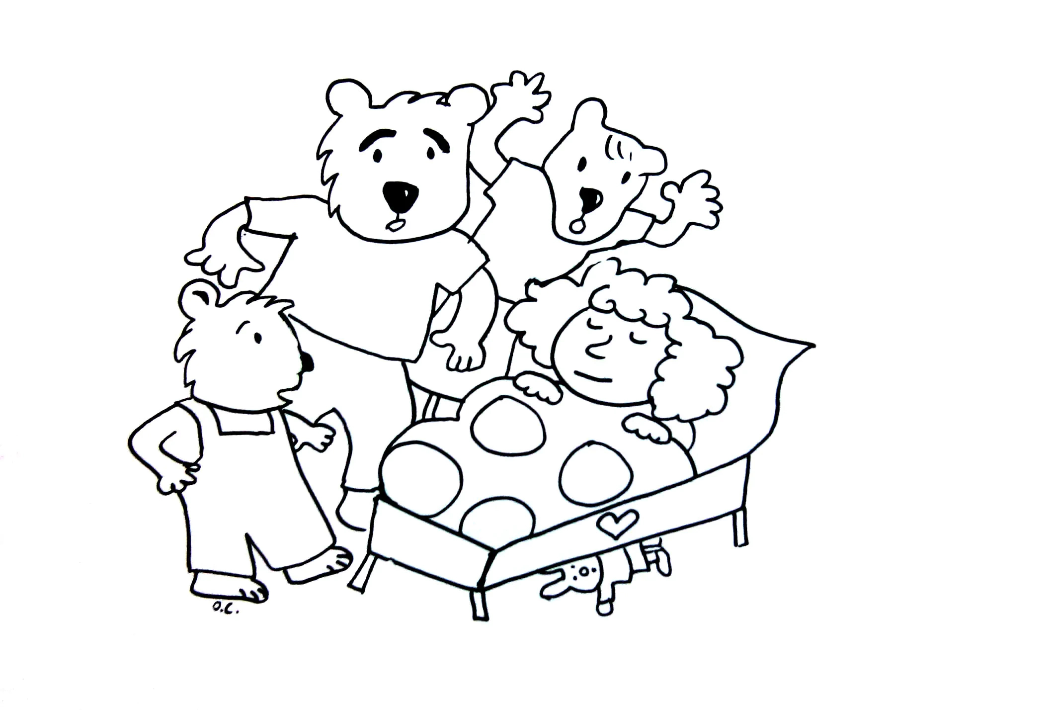 Goldilocks And The Three Bears - Tale Coloring Pages For Kids with regard to Goldilocks And The Three Bears Printables