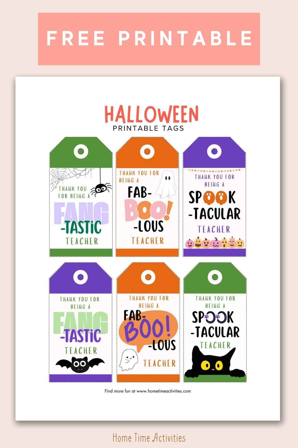 Halloween Teacher Gift Tags - Free Printable in Halloween Teacher Gift Tags Free Printable