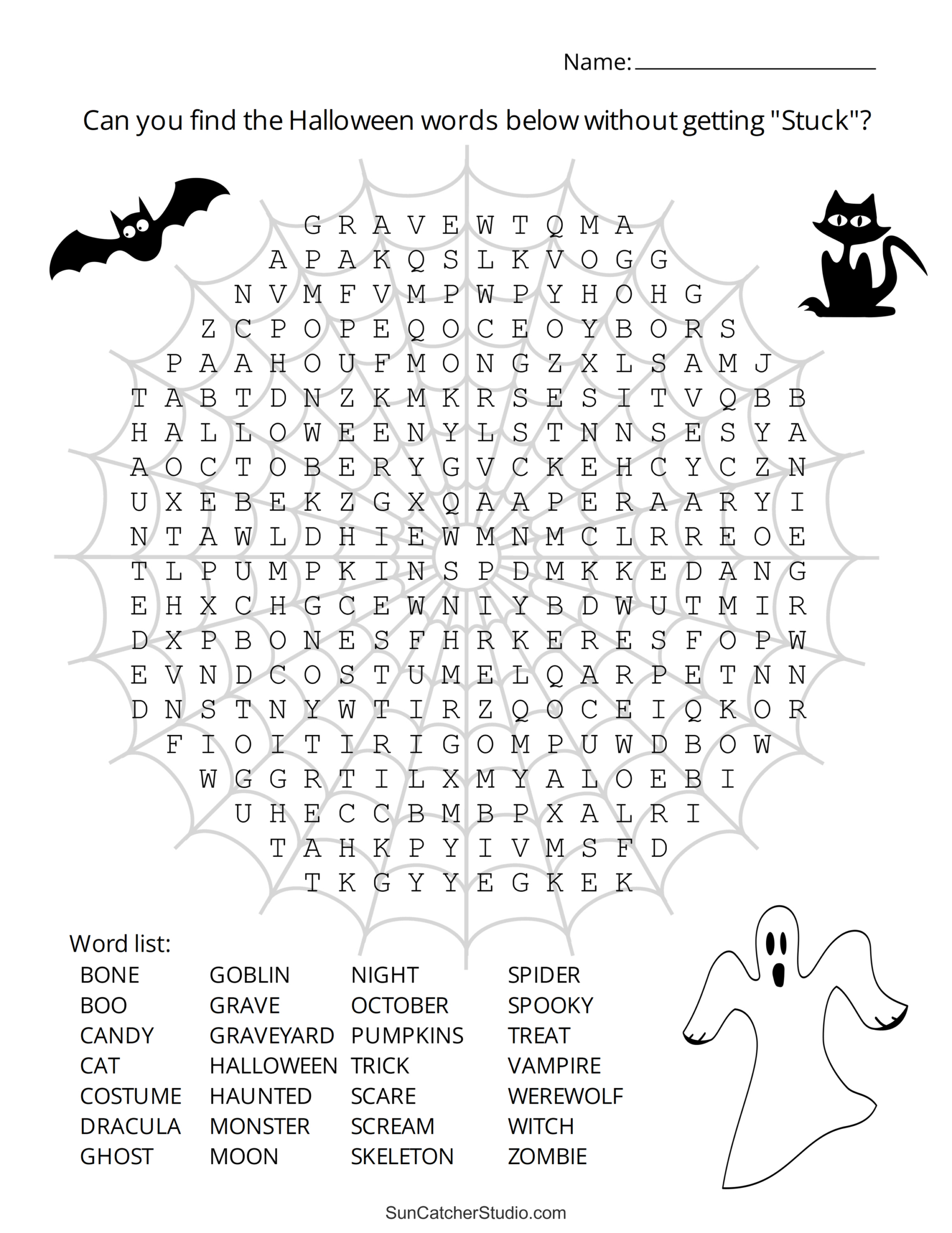 Halloween Word Search (Free Printable Puzzles) – Free Printables throughout Free Printable Halloween Word Search