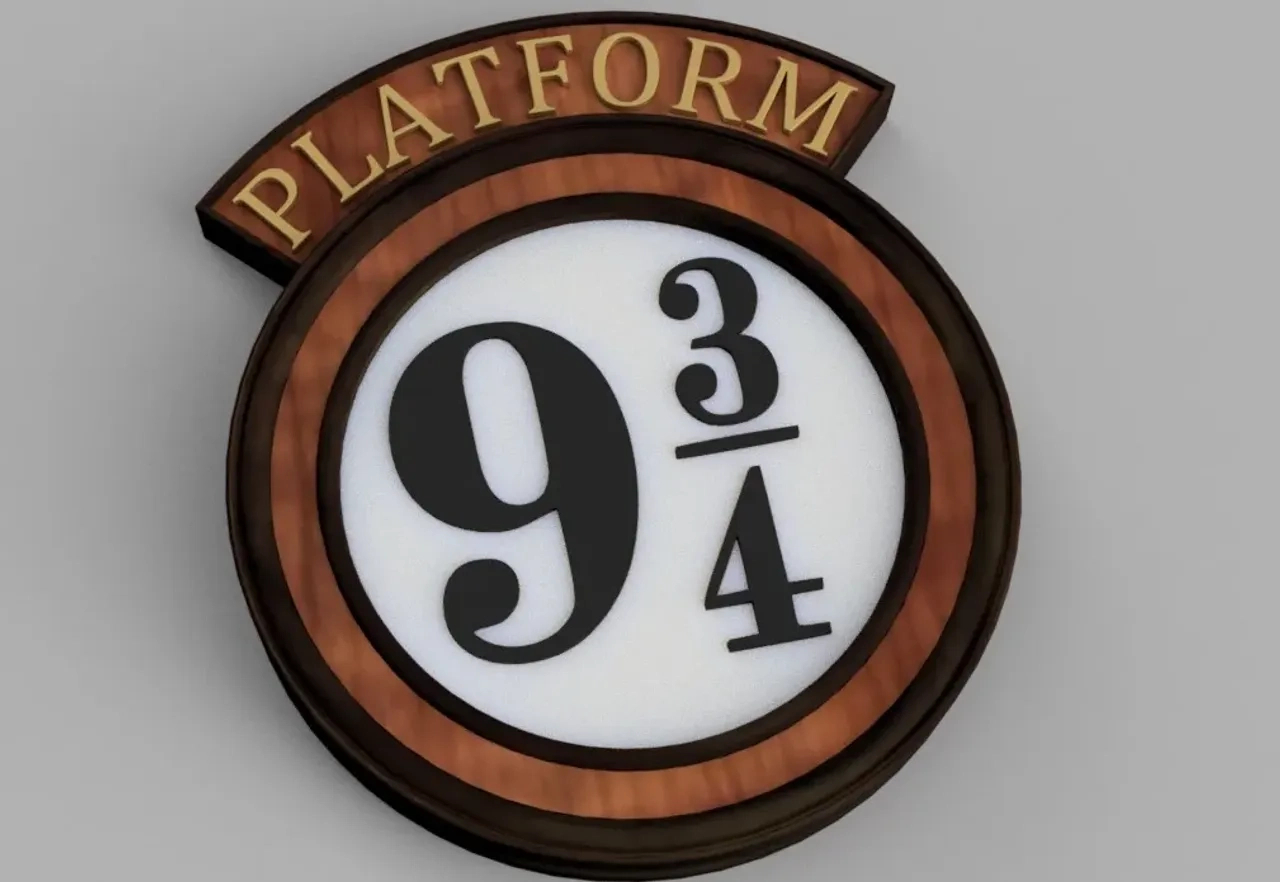 Harry Potter 9 3/4 Platform Sign Von Glezz | Kostenloses Stl regarding Printable Platform 9 3 4 Sign