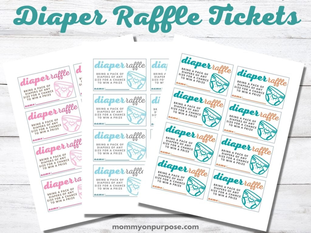 How To Do A Diaper Raffle (With Free Printable Diaper Raffle Tickets) in Diaper Raffle Tickets Free Printables