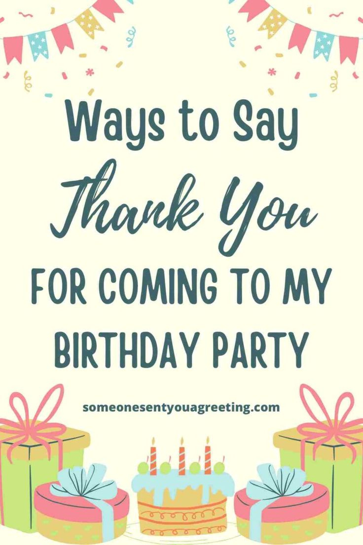 How To Say Thank You For Coming To My Birthday Party: 40+ Example pertaining to Thank You For Coming to My Birthday Party Printable