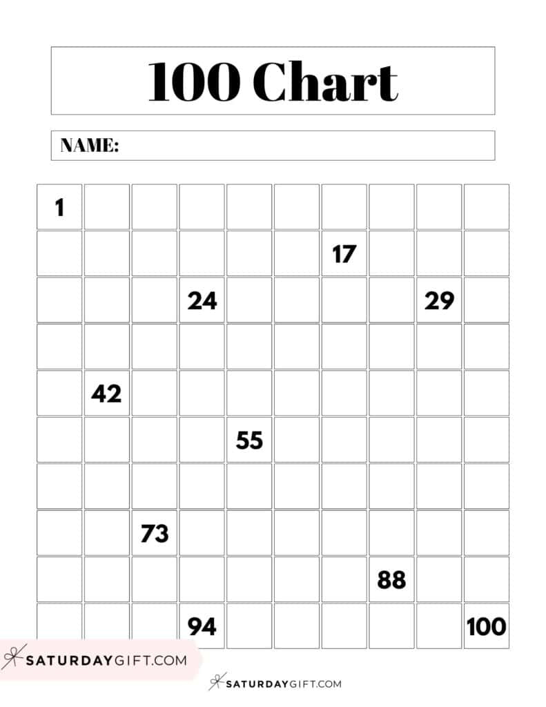 Hundreds Chart Printable - 19 Free Numbers 1 To 100 Worksheets intended for Numbers 1 to 100 Printable Worksheets