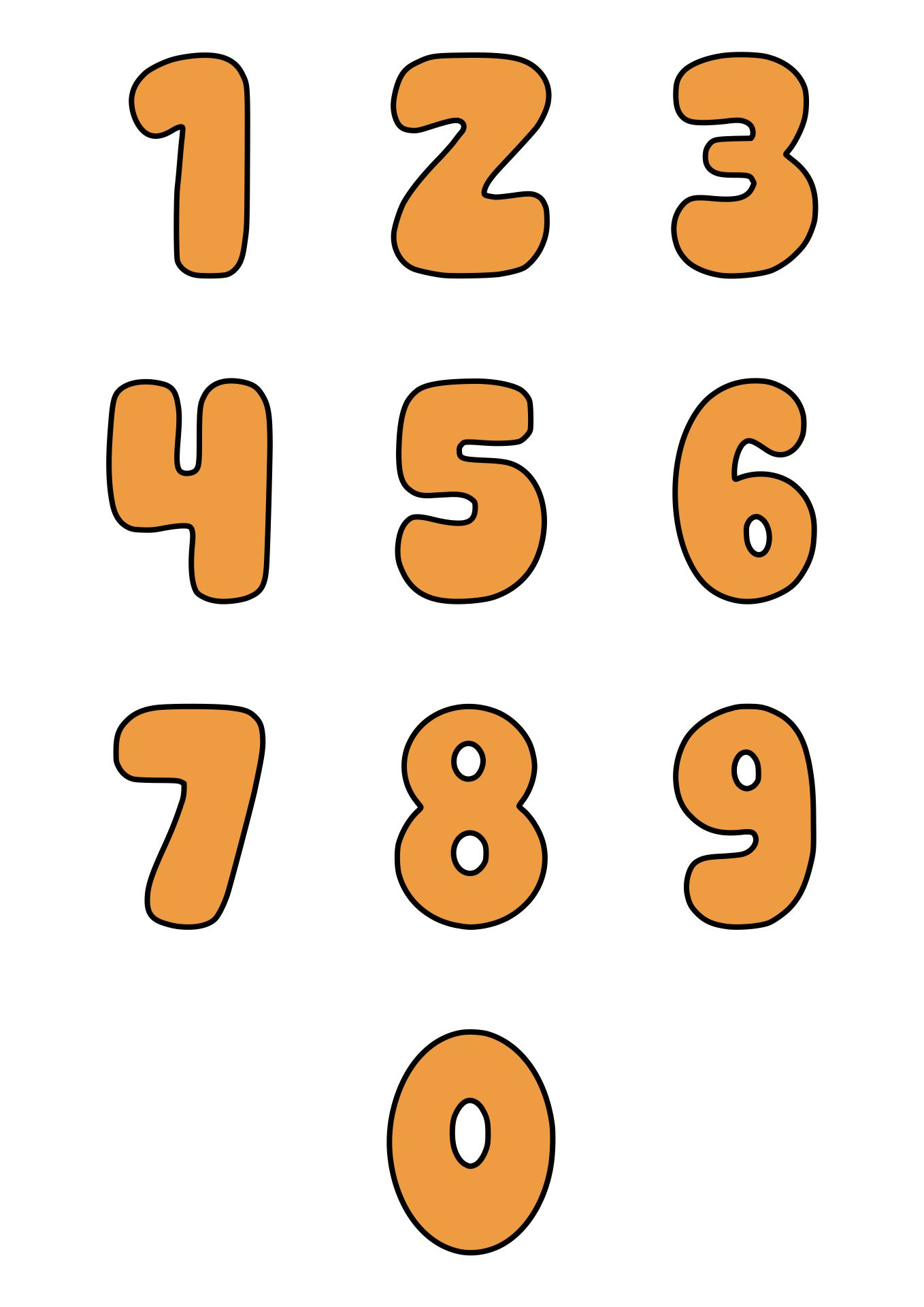 Large Numbers 0-9 - 13 Free Pdf Printables | Printablee | Large inside 0 9 Digit Cards Printable