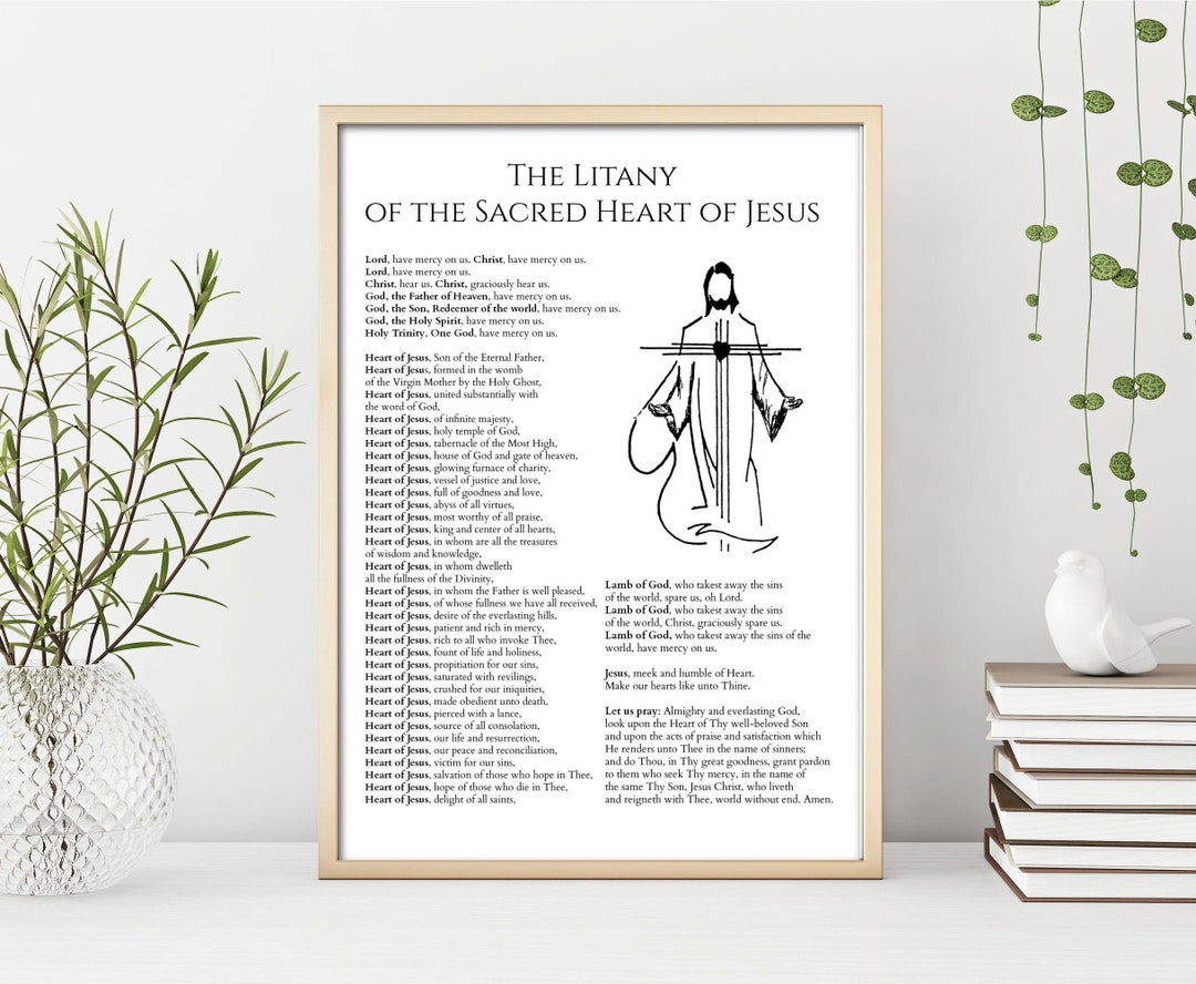 Litany Of The Sacred Heart Of Jesus Prayer Printable, Sacred Heart regarding Litany Of The Sacred Heart Of Jesus Printable