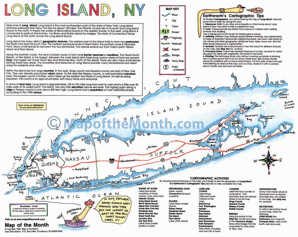 Long Island, Ny Map for Printable Map of Long Island Ny