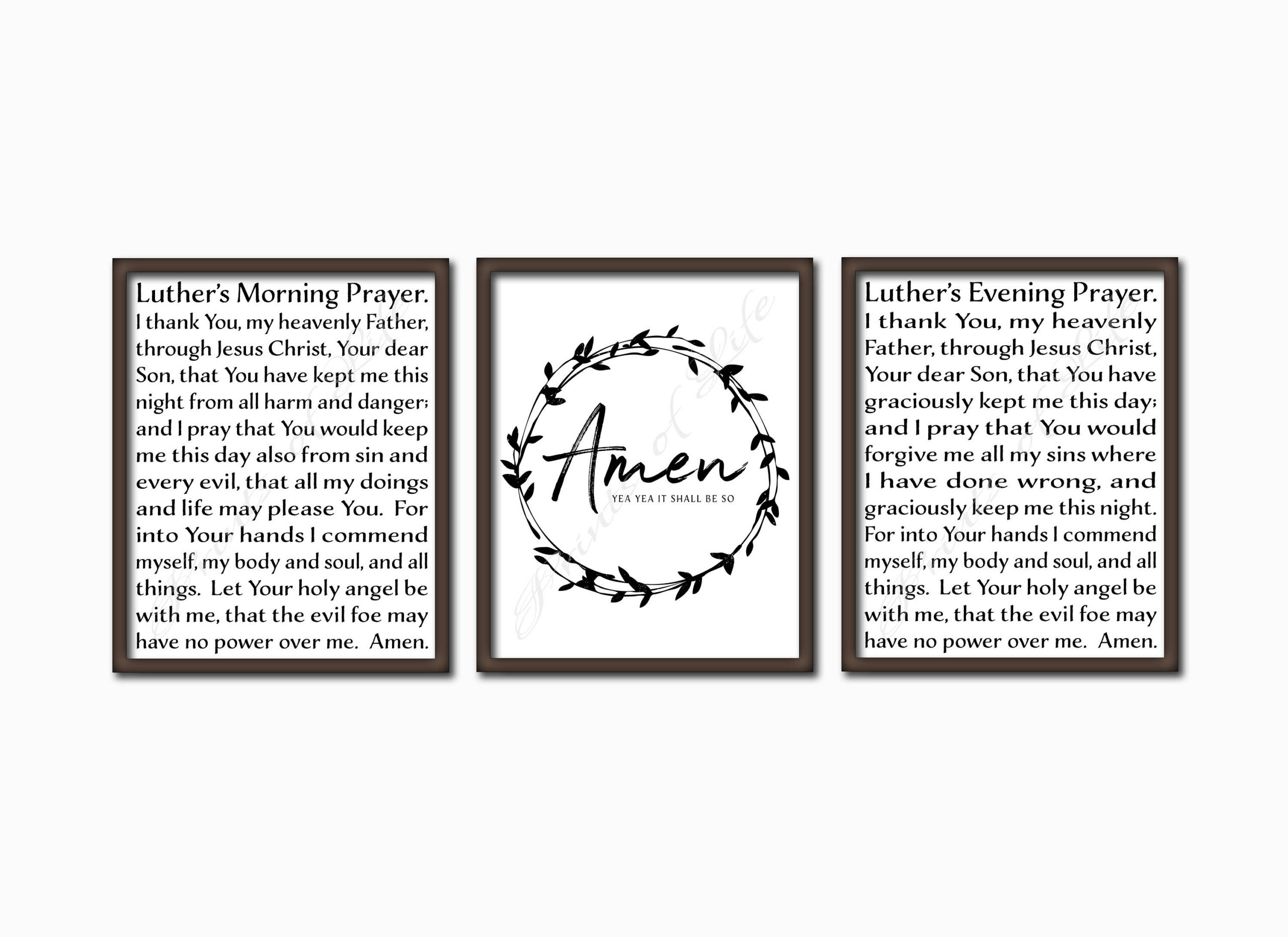 Luther'S Morning Prayer. Evening Prayer. Amen. Christian Art regarding Luther's Morning Prayer Printable