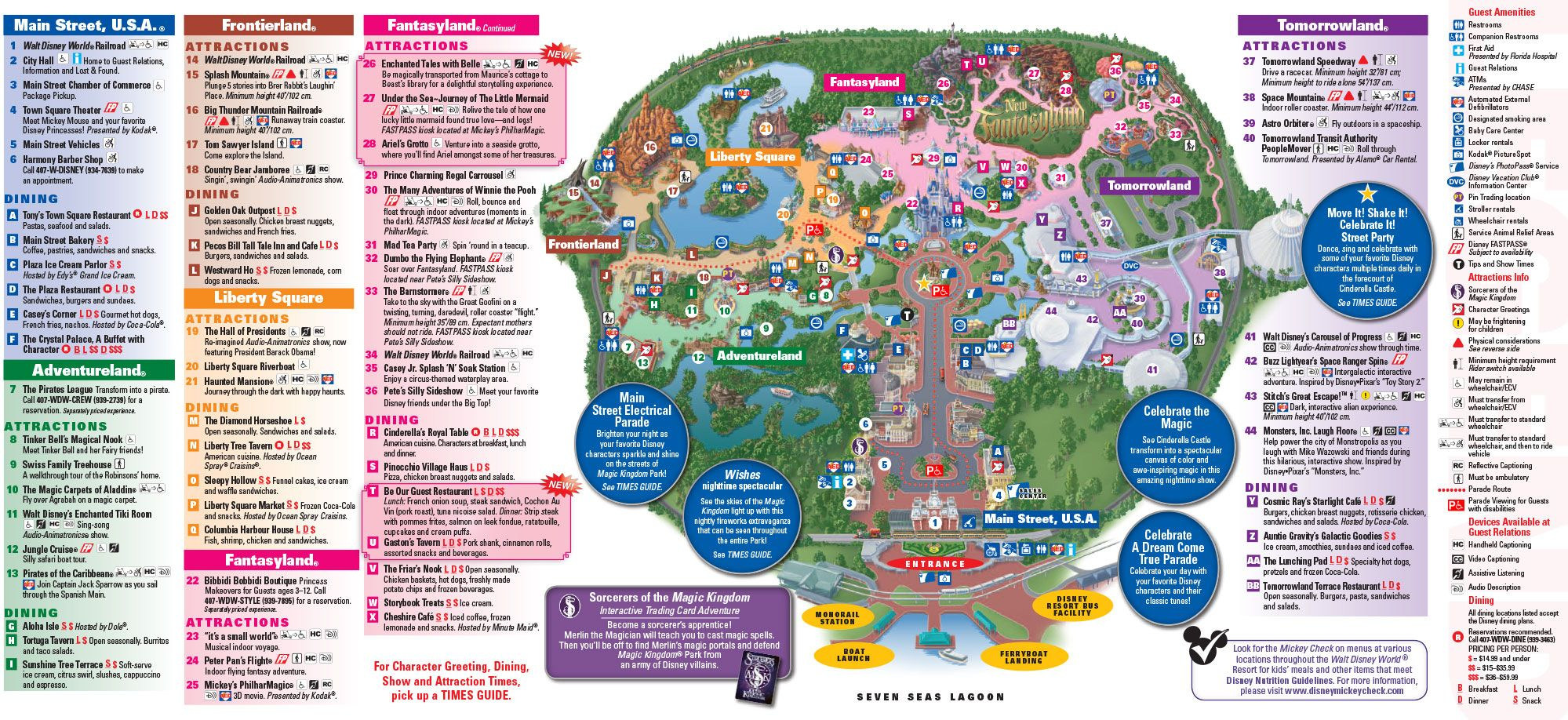 Magic Kingdom Park Map - Walt Disney World intended for Disney World Magic Kingdom Printable Map