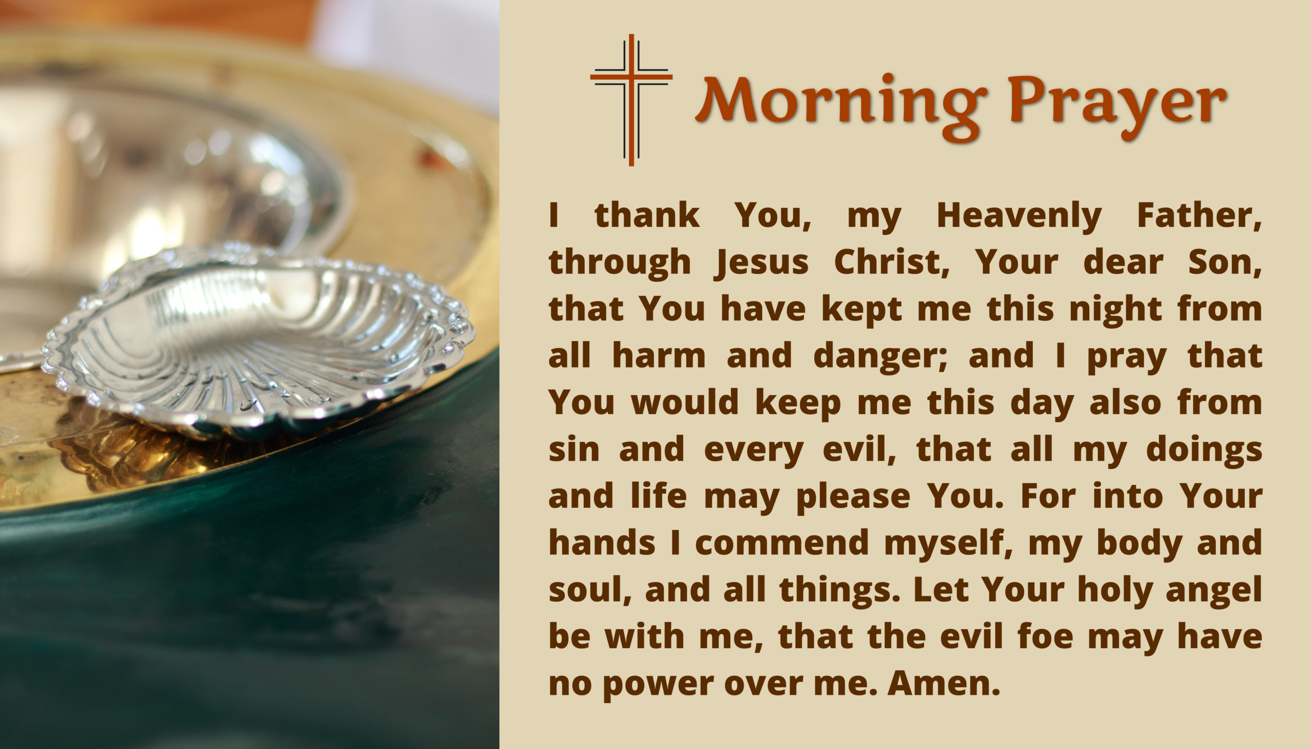 Make Your Own - Morning And Evening Prayer On Printed Canvas with regard to Luther'S Morning Prayer Printable