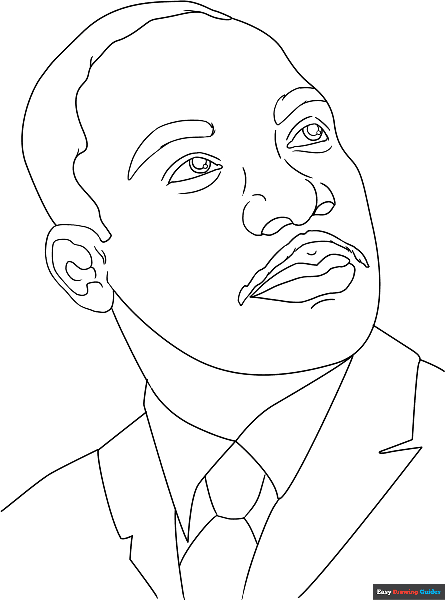 Martin Luther King Jr Coloring Page | Easy Drawing Guides pertaining to Martin Luther King Jr Free Printables