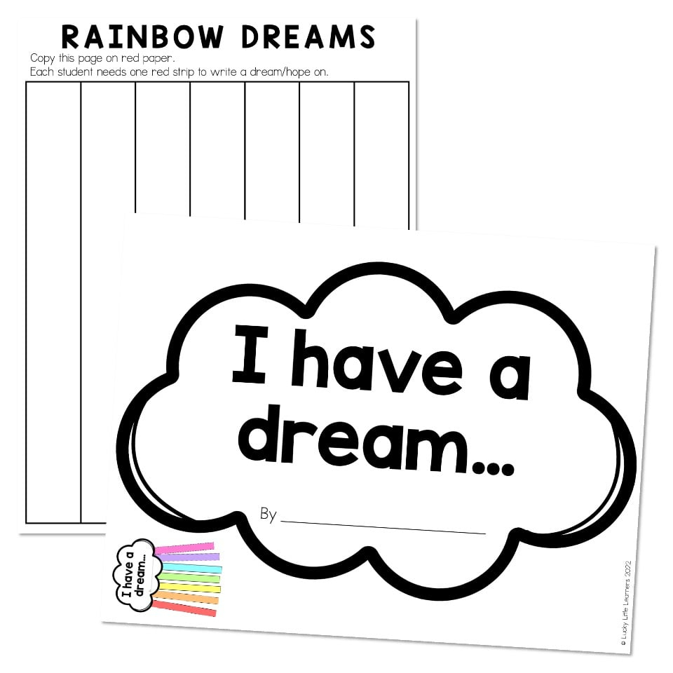 Martin Luther King, Jr. - I Have A Dream Craft - Lucky Little Learners throughout I Have A Dream Printable