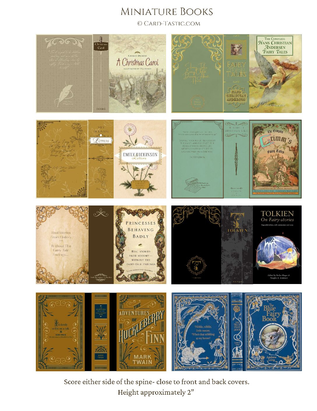 Miniature Book -📚 Printables – Card-Tastic intended for Miniature Book Covers Printable Free