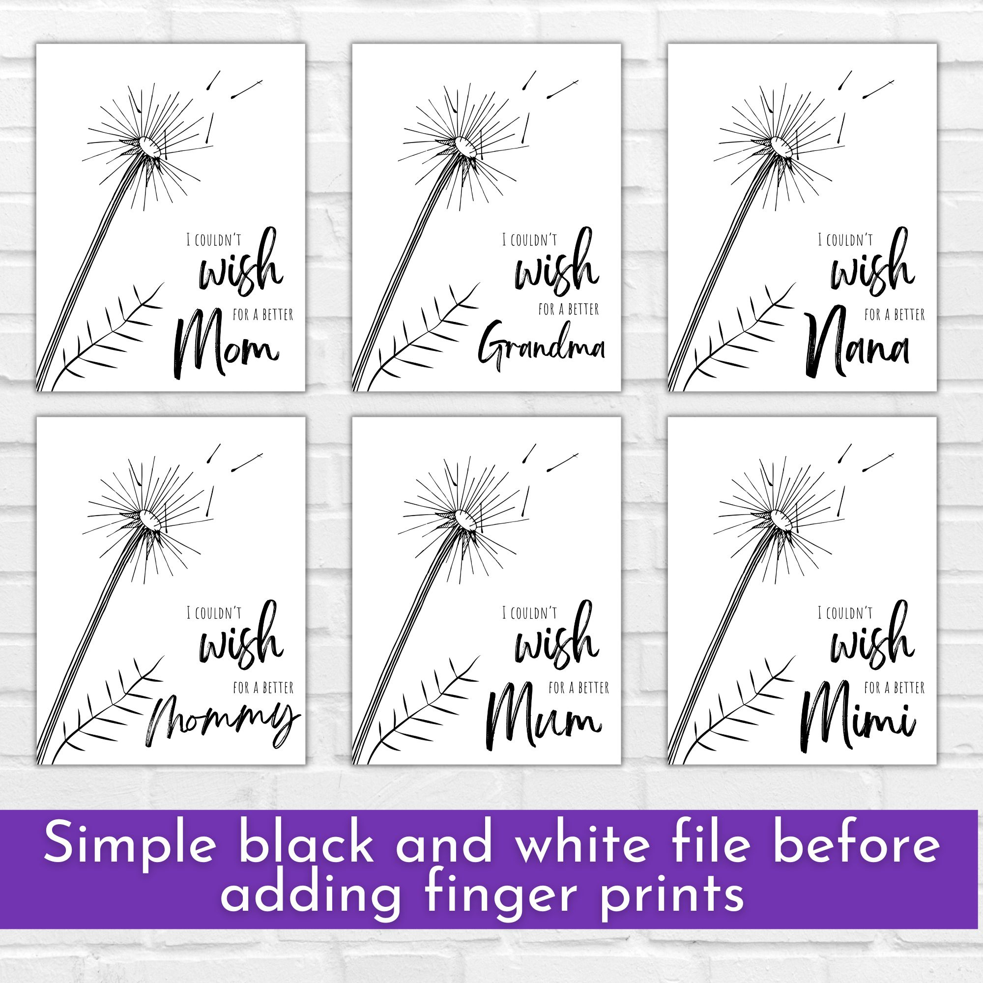 Mother'S Day Fingerprint Art / Mother'S Day Handmade Card throughout I Couldn'T Wish For A Better Mom Printable