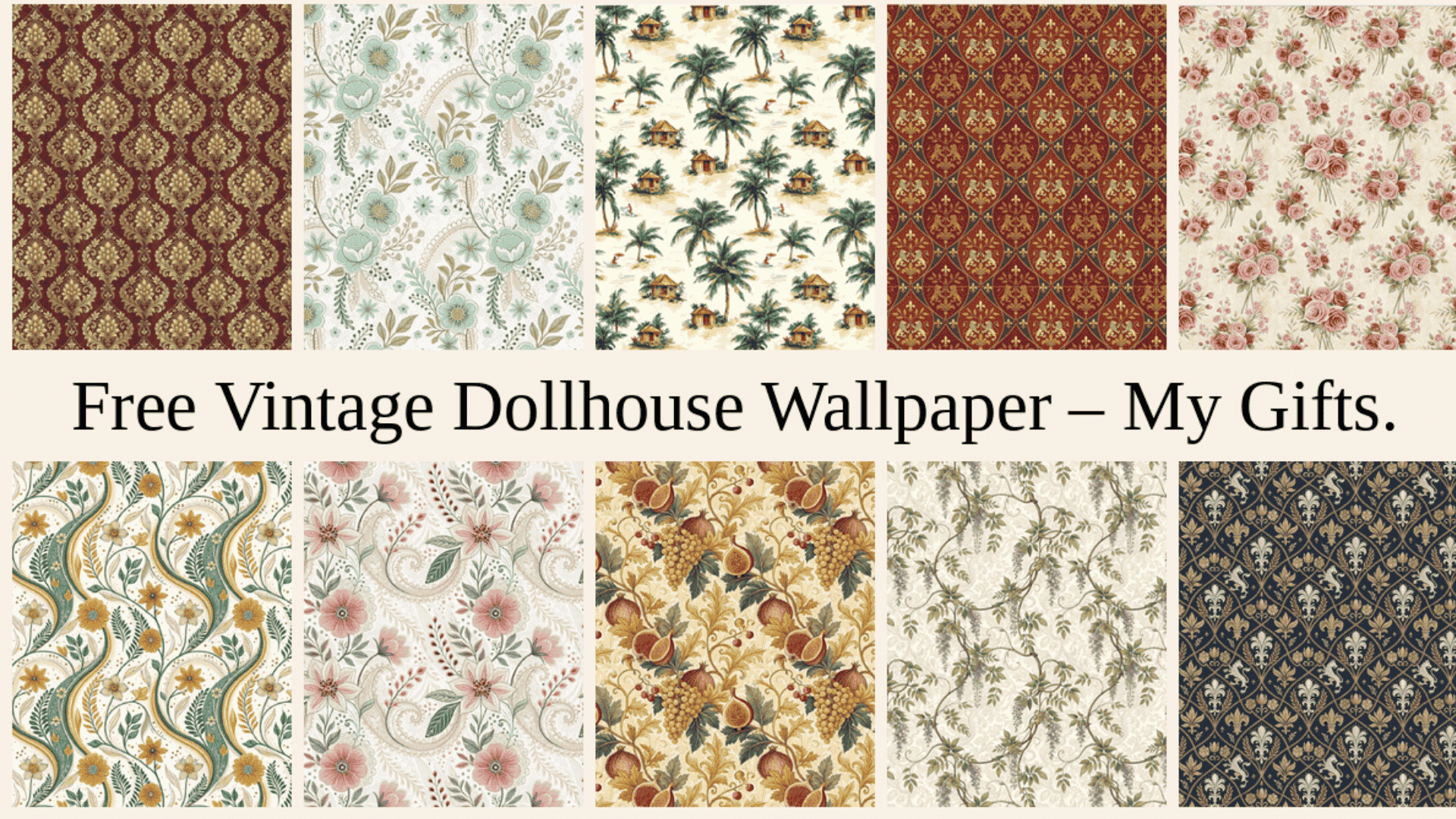 My Most Favorited Dollhouse Wallpaper Printables – Now Free For You! - regarding Free Printable Dollhouse Wallpaper And Flooring
