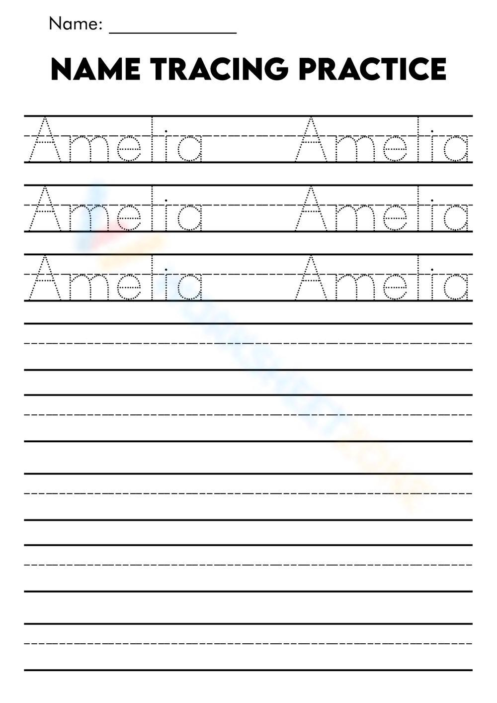 Name Tracing Worksheets & Printable in Create Printables Name Tracing with Lines