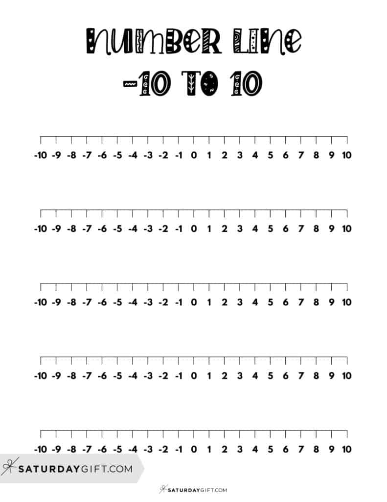 Negative And Positive Number Line - 19 Free Printable Blank in Printable Number Line with Negative Numbers