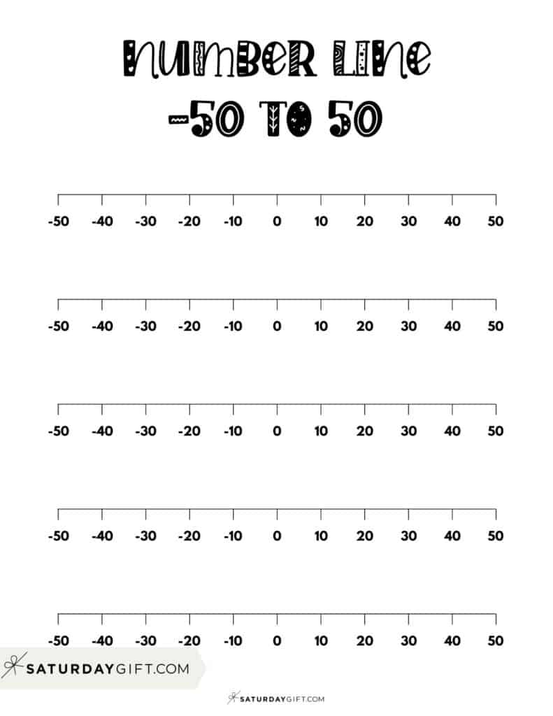 Negative And Positive Number Line - 19 Free Printable Blank Worksheets regarding Number Line With Negative And Positive Numbers Printable