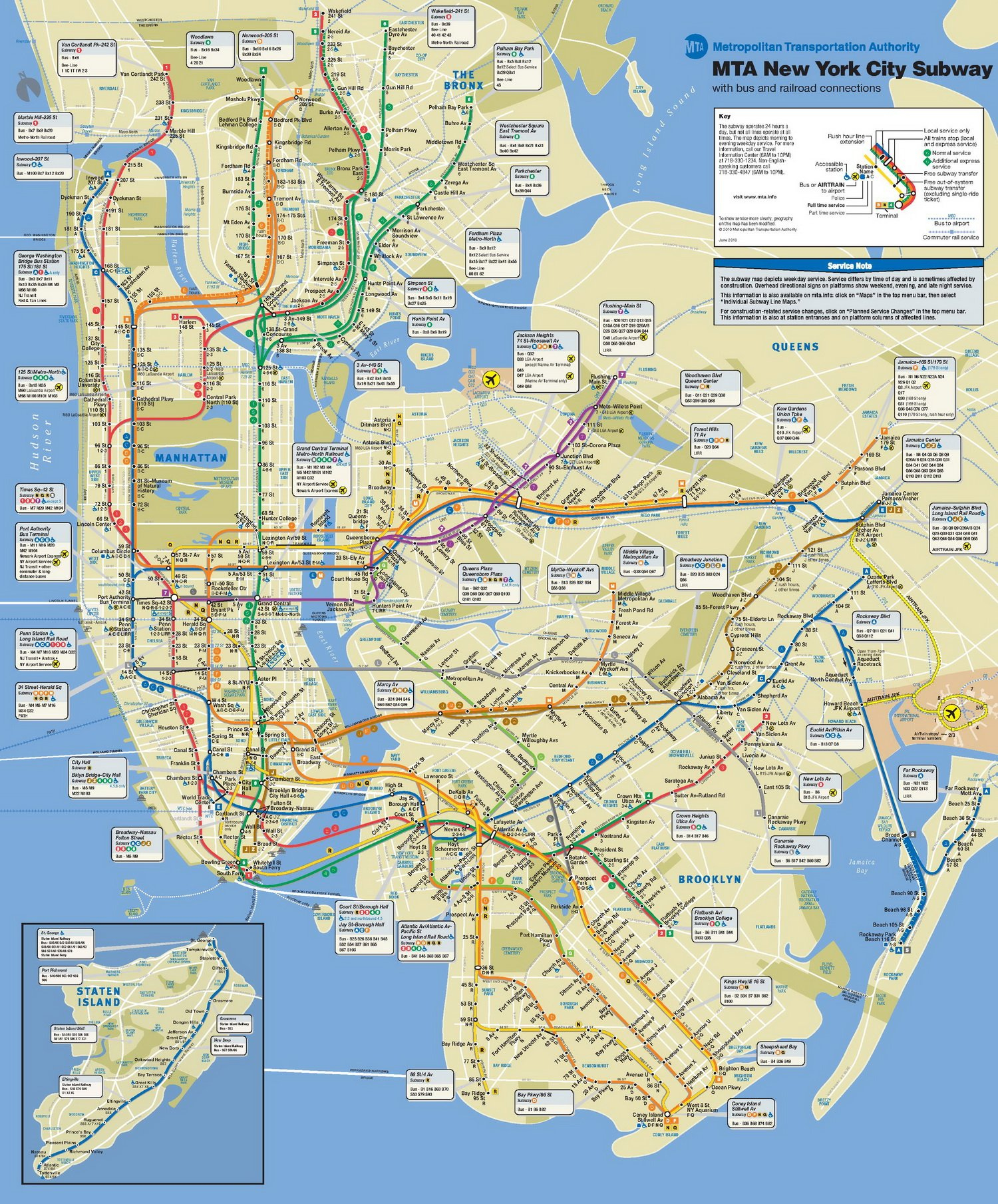 New York City Subway Map - Go! Nyc Tourism Guide with regard to Printable New York Subway Map