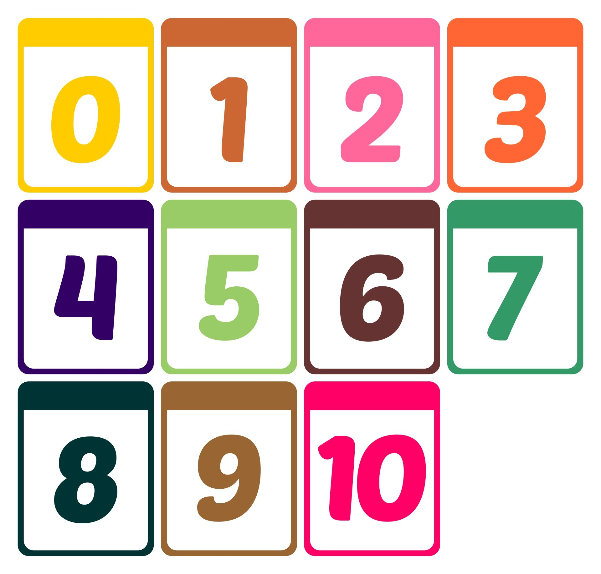Number Cards - 10 Free Pdf Printables | Printablee regarding 0 9 Digit Cards Printable