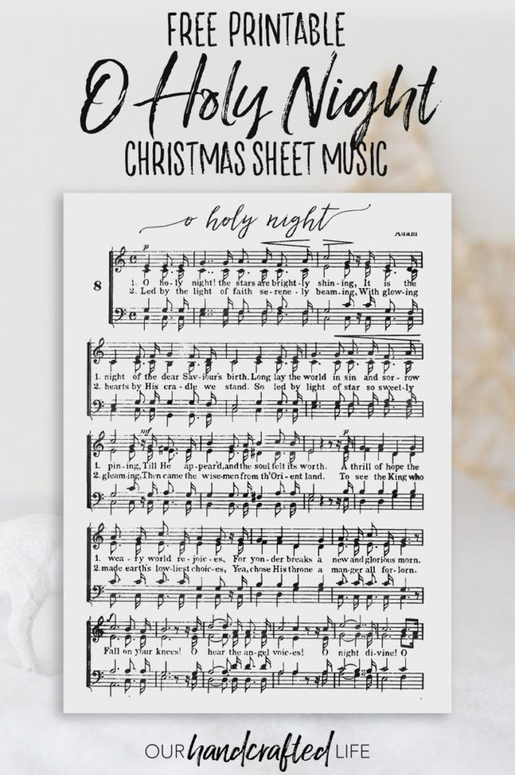 O Holy Night - Free Printable Christmas Sheet Music - Our pertaining to Free Printable Christmas Sheet Music For Crafts